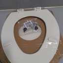 Bemis 1500EC Durable Wood Toilet Seat with Easy Clean Hinges, Made in USA, Elongated, Biscuit