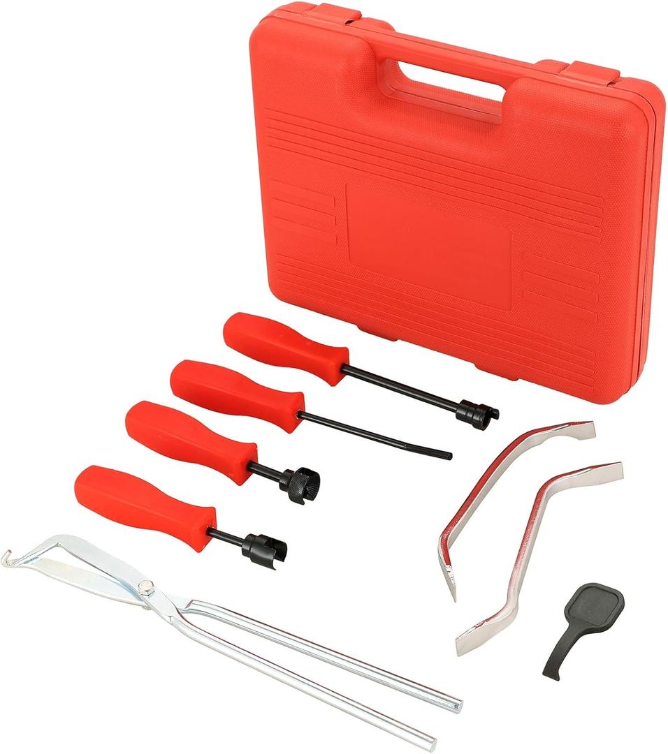 8PCS Drum Brake Tool Kit | Brake Spoon Set with Drum Brake Spring Pliers, Drum Brake Spring Tool Drum Brake Adjusting Tool Brake Drum Tool Kit Brake Spring Installer Remover Plier Tools Set