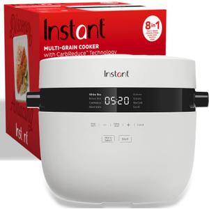 Instant Pot 20-Cup Rice Cooker, Rice and Grain Multi-Cooker with Carb Reducing Technology without Compromising Taste or Texture, From the Makers of Instant Pot, Includes 8 Cooking Presets