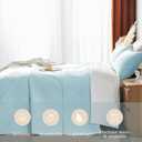 Davulos Queen Quilt Bedding Set,Aqua Blue Ultrasonic Full/Queen Quilt Set Reversible Microfiber Bedspread,Lightweight Soft Modern Geometric Coverlet Set for All Seasons(1 Quilt,2 Pillow Shams)