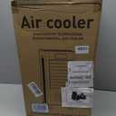 Portable Evaporative Air Cooler, Quiet Windowless Swamp Cooler with 4 Ice Packs, 2 Gallon Water Tank, Remote Control, 4 Modes & 3 Speeds, Oscillating Cooling Fan for Bedroom, Living Room and Office, 22'*12'*11'