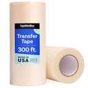 TapeManBlue 12" x 300' Roll of Clear Transfer Tape for Vinyl, Made in America, Premium-Grade Vinyl Transfer Tape for Crafts, Decals, and Letters
