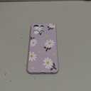 LEECG for Motorola Moto G 5G 2025 Case, Flower Pattern Slim Case Soft Silicone Protective for Moto G 5G 2025 Phone Cover, Daisy Purple