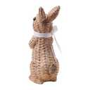 Easter Rabbit Decorative Ornament Resin Vine Weaving Effect Rabbit Sculpture Easter Party Decoration Easter Gift (8.1in Brown Station)