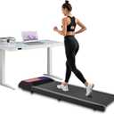 Treadmill Under Desk with Incline for Home and Office,Walking Treadmill with Remote Control and LED Display (Black Grey)