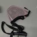 Dog Muzzle,Mesh Soft Muzzle for Small Medium Large Sized Dogs, Breathable Reflective Adjustable Puppy Muzzles with Collar for Scavenging Grooming Biting Chewing,Allows Panting and Drinking(Pink XL)