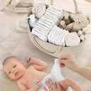 19L Baby Diaper Caddy Organizer, 16.8"x9.8"x9" Cotton Rope Diaper Basket, Changing Table Storage Caddy With Removable Divider, Baby Basket for Nursery, Car, Diapers, Baby Shower Gifts for Newborn
