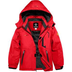 Gemyse Skieer Men's Mountain Waterproof Ski Jacket Winter Rain Jacket Warm Fleece Snow Coat Size L