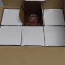 Glass Candlestick Holder,Striped Taper Candle Holders,Set of 6 Candle Stand for Table Centerpieces, Home Decor,Weddings,Festival and Parties (Pink Stripe Pattern)