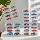 1/64 Scale Matchbox Wheels Toy Car Display Case Holds 32 Toy Cars Storage Organizer, Clear Display Box with Clear Snap-On Dust Cover 6.5 X 7.5 X 1.6 Inches 4 Pack