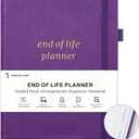 End of Life Planner, Guided Estate Planning Organizer with Tabs, Last Wish, Will Preparation, Funeral Planning, Final Arrangements Notebook for Beneficiary, in Case of Death Organizer 7.5"X9-Purple
