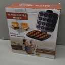 16 PCS Mini Waffle Maker Machine, Nonstick Waffles Iron Quick Heat-Up Surface, Simple & Easy Tiny Chaffle Baker for Home & Restaurants, Small Bites for Kids, Perfect for Breakfast, Desserts & Snacks