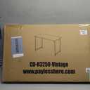47 inch Computer Desk Large Desk, Wood Desk Office Desk Writing Desk with Metal Frame & Adjustable Feet, Modern Simple Computer Table PC Desk for Bedroom, Home, Office, Black Desk