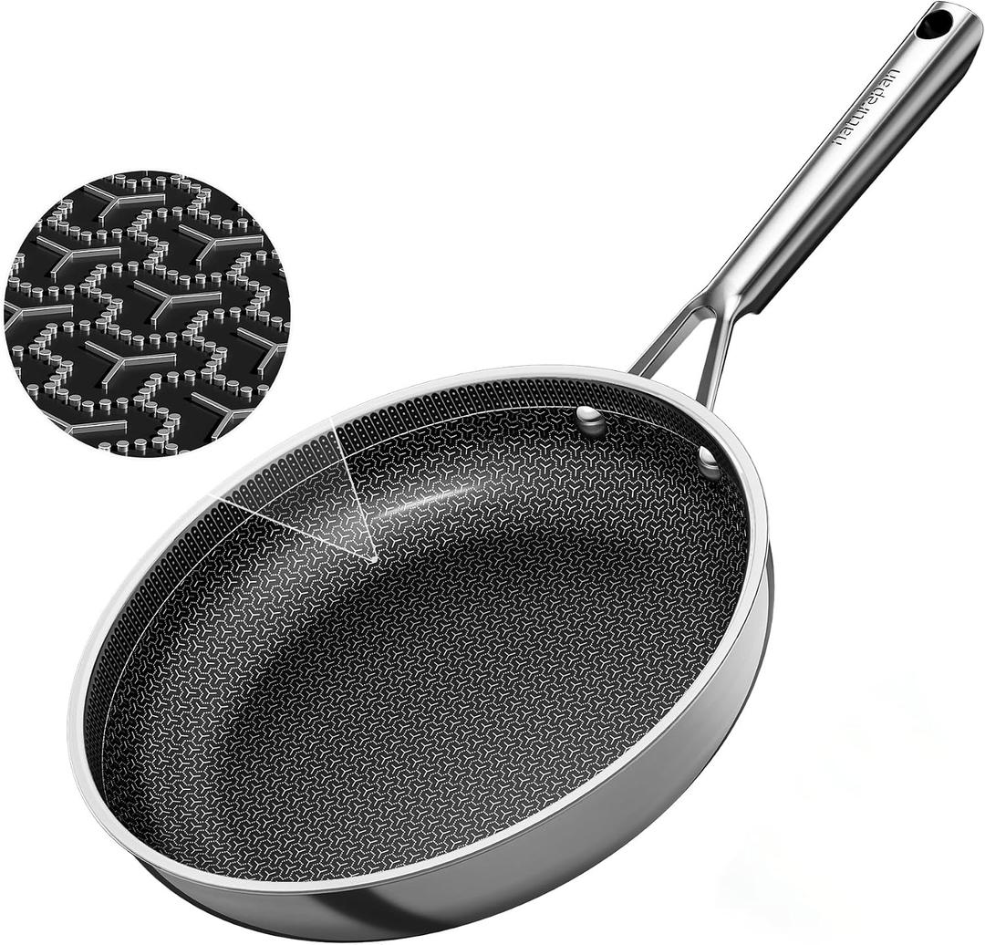 DiamondTitan Hybrid Frying Pan 11 inch, NonStick Ceramic Pan Skillet, PTFE/PFAS/PFOA-Free, Oven-Safe, Dishwasher Safe with Stay Cool Handle
