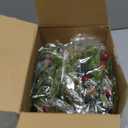 Lyrow 8 Pcs Christmas Candle Rings Wreath Xmas Kitchen Cabinet Mini Wreath Artificial Berries Snowy Pine Candle Ring Holder for Christmas Chandelier Home Table Centerpiece Indoor Decor