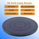 2 PCS 16 Inch Lazy Susan Turntable Heavy Duty Rotating Swivel Stand Lazy Susan with Steel Ball Bearings Flat Base Stand for TV/Computer/Monitor/Arts/Crafts/Bonsai/Statue/Cabinet Organizer