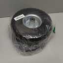 AR-PRO (2-Pack) 10-Inch Solid Rubber Tire Wheels - Replacement 4.10/3.50-4" Flat Free Tire with 5/8" Bearings, 2.2" Offset Hub - Compatible with Hand Truck, Wheelbarrow, Dolly, Gorilla Carts (Silver)