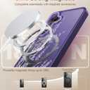 Goodon for Galaxy S24 Case, Wireless Charging Compatible, Shockproof Translucent Matte Cover - Cute Floral Design Phone Case for Women Girls - Elegant Lavender