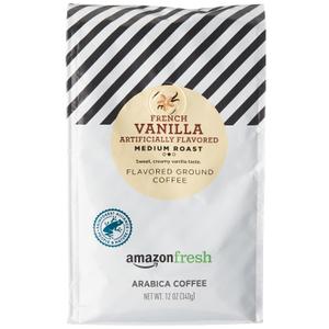 AmazonFresh French Vanilla Flavored Coffee, Ground, Medium Roast, 12 Ounce, BBD 11/12/2025