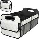 Deosk Car Trunk Organzier and Storage with 6 Big Pocket,Car Accessories for Women/Men 70L Waterproof Polyester Trunk Organzier for Car/SUV/Minivan/Truck(Large, Beige) 3Pack