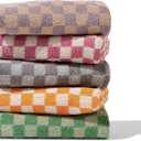 Luxurious Soft Cotton Hand Towels Set of 5 - Soft, Absorbent, and Decorative for Bathroom, Kitchen, Spa, Gym, and More - 13 x 29 Inches - 5 Colors