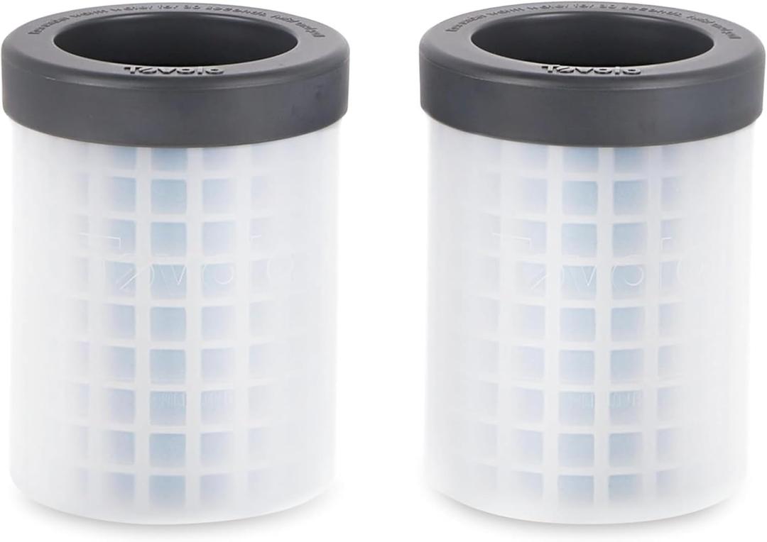 Tovolo Mini Ice Cylinder- Squeeze & Release- Set of 2, 1000422, Gray