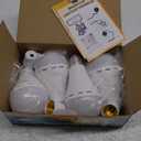 Rechargeable Light Bulbs, Back Up Battery Light Bulbs, 15W 80W Equivalent 6000K 1200mAh Battery Operated Light Bulb for Power Outage Hurricane, Emergency Lights for Home Power Failure, Pack of 4 (Dayligt)