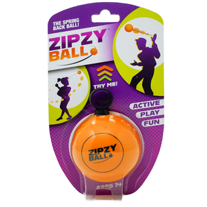 ZipzyBall Sporty Spring Back Hand Ball Fidget  Kid or Adult Indoor and Outdoor All Season Active Play Workout Skill Toy. Recommended for Ages 7 & Up.