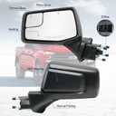 Driver Left Side Door Mirror for 2019-2024 Chevy Silverado 1500, with Heated Power Glass Manual Folding Convex Blind Spot Glass, Replace#GM1320583(5 Pins）