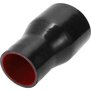 ACROPIX ID 2.5 to 3.5 Inch Silicone Reducer Straight Coupler Hose 152mm 6" Length 5mm Thickness Universal 4-Ply Reinforced Intercooler Intake Piping Tube Black 63mm-89mm