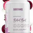 SUBSTANCE. Beetroot Boost Capsules - 4500mg per Serving, 30 Days Beet Root Capsules Supply  Beets Supplement with Vitamin-C & Manganese  Natural Nitric Oxide & Energy Booster Beet Root Powder  USA