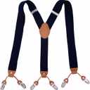 Leather Suspenders, Adjustable Dress Suspenders for Men, for dress pants Jeans Wedding Groomsmen, Adjustable X Back Strap with Swivel Hooks, Stylish and Functional.