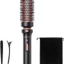 Wavytalk Thermal Brush, 1 1/2 inch Heated Round Brush with Detachable Head, Velvet Pouch and Dual Voltage for Travel, Easy to Create Blowout Look, Rose Gold