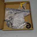 KiaoTime Cast Iron Metal 9.5" Hanging Planter Flower Pots Bracket Bird Feeder Hook Wind Chime Lanterms Hanger with Double Sided Bird for Indoor Outdoor Wall Fence Deck Trees Patio Garden Post Arm