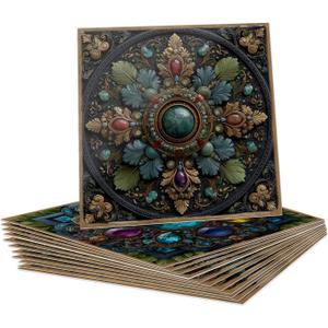 24PCS Removable Art Wall Tile Decal Peel & Stick Backsplash Tiles Stickers Self Adhesive Wallpaper for Kitchen Bathroom Laundry Decor 7.87 x 7.87 inch (Hzw-nhz-66)