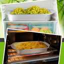 Funnymoom 2 Pcs Stainless Steel Cake Pan Rectangle Sheet Baking Pan Bakeware for Fish Cakes Breads Casseroles Fish Vegetables Dishwasher Safe(Handle,12" X 8" X 2.17")