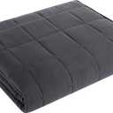 King Size Weighted Blanket 20lbs - 88"x104" Cooling Breathable Heavy Blanket with Glass Beads for Adult All-Season (01-Dark Grey)