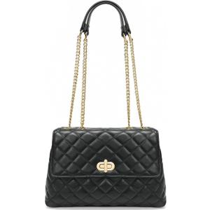 Purse for Women Quilted Shoulder Handbags with Chain Strap Leather Crossbody Bag
