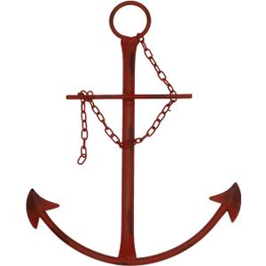 Fleecy day Nautical Anchor Wall Decor, 13in Antique Metal Anchor Art, Vintage Wall Hanging Decor for Bedroom, Living Room, Dorm