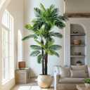 Erimda 9.1FT Artificial Phoenix Palm Tree Artificial Plants Indoor Outdoor Large Faux Coconut Silk Palm Tree Tropical Fake Tree Faux Sago Palm Plant for Modern Farmhouse Yard Outside Patio Poolside