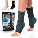 POWERLIX Ankle Orthopedic Brace Compression Support Sleeve (Pair) for Swelling, Sprain, Plantar Fasciitis, Arthritis, Tendinitis