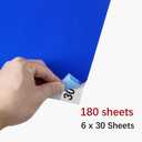 Sticky mat with Adhesive,180 Sheets,Tacky pad 24" x 36",6 Packs of 30 Blue Sheets Each,for Construction,Science Lab Door Matting,Basketball Shoes,Cleanroom,Laboratory and Hospital. (6, Blue, 24"x36")