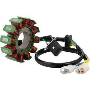 Magneto Stator 12 Coil Corrosion and Moisture Resistance Electric Motor Stator Replacement Par Compatible with GV250 GT250R GT250 GT125R GT125 GV125 2002-2010 32100 HG5100 32101 HG5100