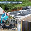 Black Plastic Sheeting 4Mil, 13.2x16.5ft, Heavy Duty, Polyethylene Plastic Film for Garden,Construction, Landscaping, Weed and Moisture Control