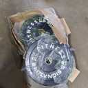 Fitvids 2" Olympic Bumper Plate Weight Plates with Steel Hub, 45LB, Pair