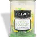 Tuscany Candle Fresh Squeezed: Lemon & Bergamot Scented Candle, 18 oz