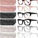 CCVOO 1.25 Oprah Style Reading Glasses for Women, Stylish Eyeglasses, Blue Light Readers for Women, Cheaters, (A1 Mix)