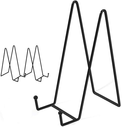 Decolore 10 Inch 2 Pack Large Black Table Easel Plate Stands for Display Plate Holder Display Stand for Decorative Plate, Poster, Tabletop Art and Platter