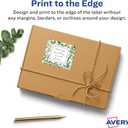 Avery Matte White Square Labels, Sure Feed Technology, 2" x 2", 300 Matte White Printable Labels