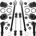 8pcs Front Suspension Kit Outer Inner Tie Rod Ends Lower Ball Joints Sway Bar End Links Drive & Passenger Side For Ford Focus 2006 2007 2008 2009 2010 K80992 K80066 ES80580 EV80632
